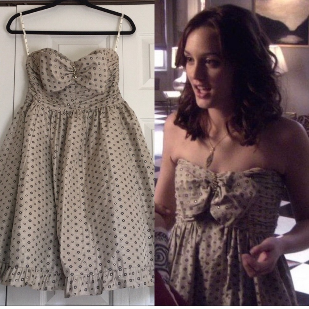 ISO: Nanette Lepore Champagne strapless bow dress